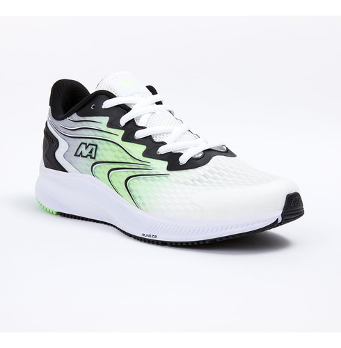 Zapatillas New Athletic Running Rungz46 Blanco Con Verde Neo