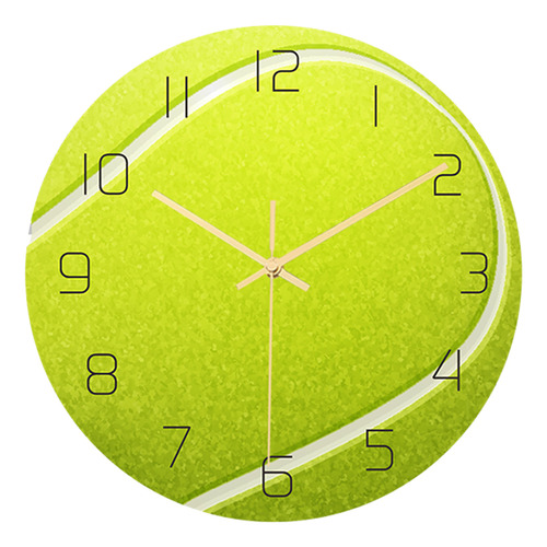 Reloj De Pared Con Diseño De Pelota De Tenis, Movimiento Mud