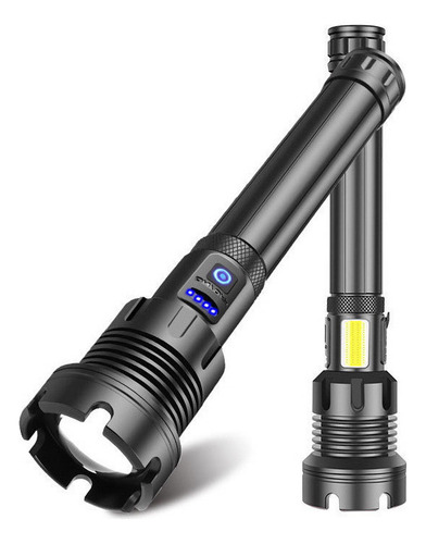 Linterna P90 Recargable Por Usb Con Luz Exterior