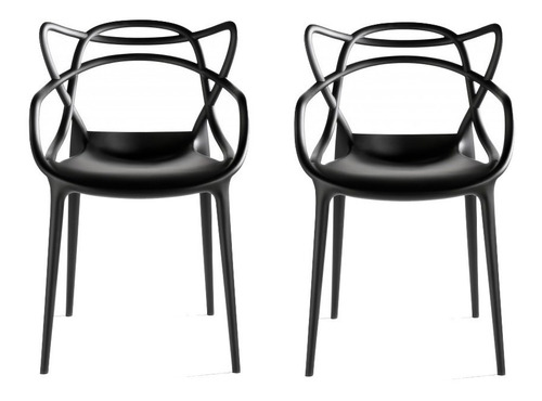 Silla Living Masters Philippe Starck Negro 2 Unid C - 486