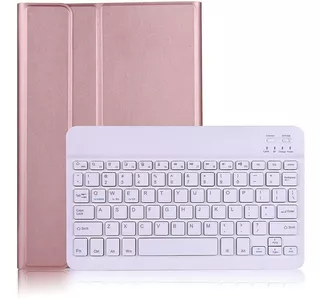 Funda Con Teclado Para Galaxy Tab S6 Lite (color Rosa)