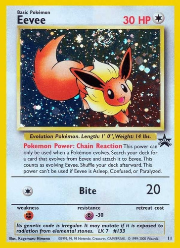 Cartas Pokemon Eevee 11 Holo Promo Black Star