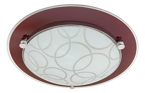 Lampara De Techo Luz Ideal, Plafón Redondo Chocolate. Círculos