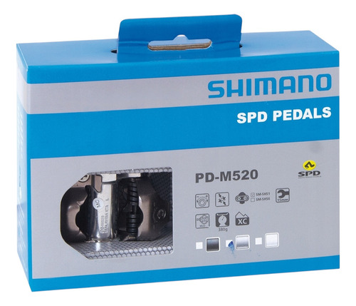 Pedales Pd-m520 Spd Para Mtb O Ruta Shimano