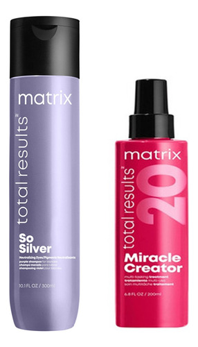 Shampoo Silver  X300 Ml Matrix + Spray Miracle Creator 190ml