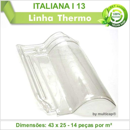 Telha Pet Italiana I 13 321 Kit 12 Telha(s)