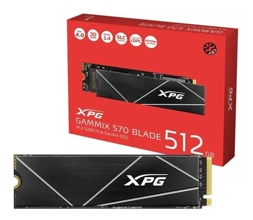 comprar Ssd 512gb M.2 2280 Pci-e Nvme 1.4 Gen4x4 Adata Xpg Gammix S70 Blade Leitura 7400mbu002Fs Compatível Com Pc Notebook Playstation 5 Cor Preto