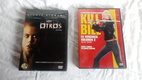 Portada Etiqueta Dvd Los Otros Y Kill Bill 2. Valor Par.