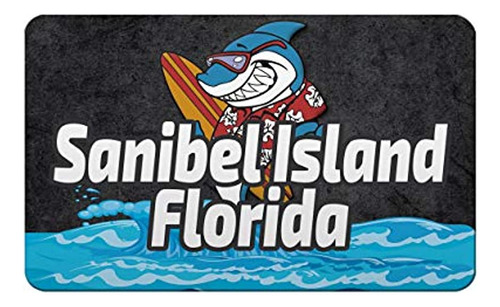 Imán Para Nevera ''sanibel Island Florida Surfing Beach''