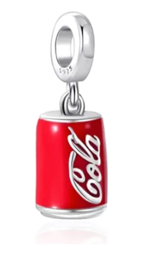 Charm Coca Cola En Lata Colgante   - Plata De Ley S925