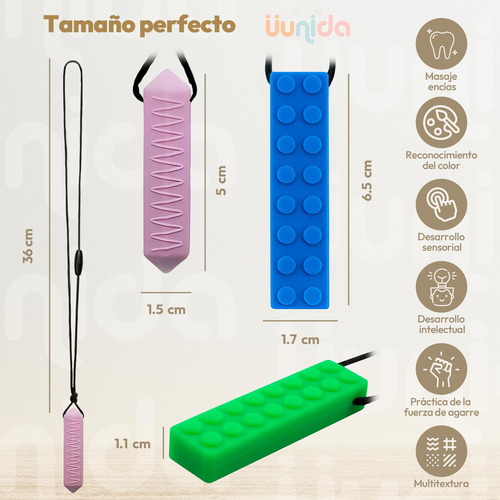 Uunida Bebê Silicone Mastigável Sensorial Mordedor -