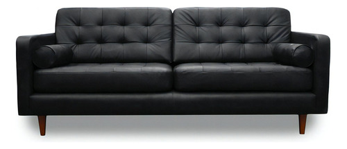 Sofa Piel Genuina 100% - Noruega Contado Color Negro
