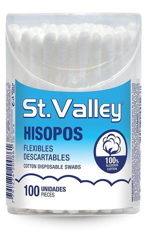 Hisopos De Algodón Tubo 100u St Valley
