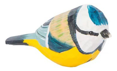 Pájaro Gordo 22 Figura Artesanal De Madera Decorativa