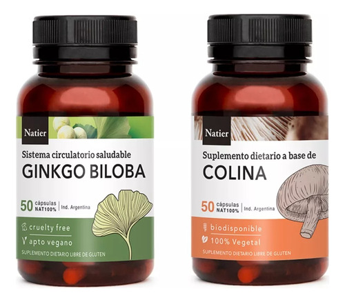 Plan Memoria Natier - Ginkgo Biloba + Colina (50 Cap De C/u)