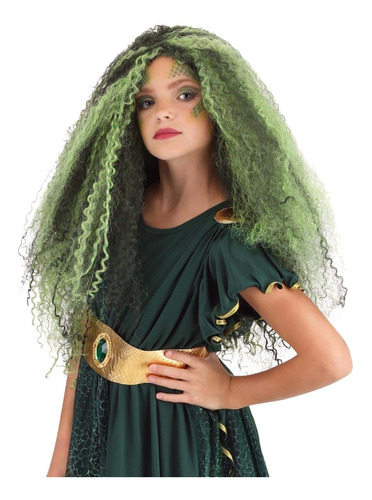 Peluca Verde De Medusa Para Niñas Envio Gratis