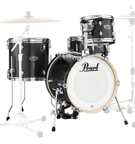 Bateria Pearl Midtown 4 Cuerpos Bombo 16 Viaje Mdt764p/c 704 Color Black gold sparkle