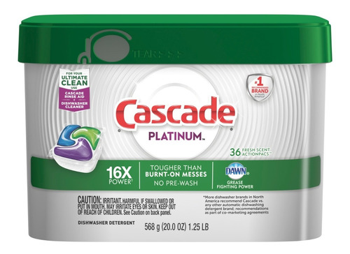 Lavavajillas Cascade Platinum Action Packs Fresh 36 Unidades