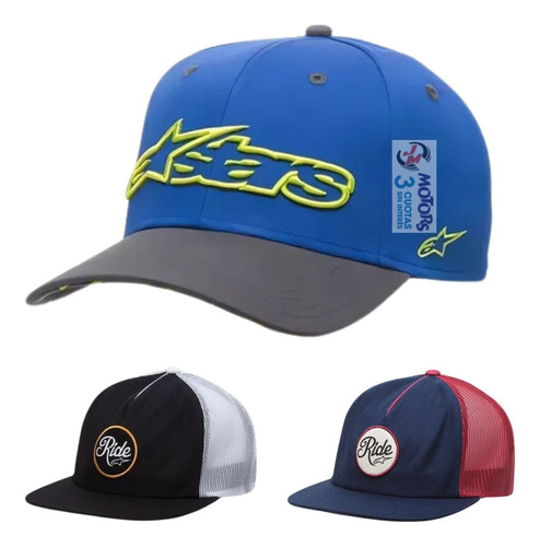 Jm Nuñez Gorra Alpinestars Original Moto Plana Curva