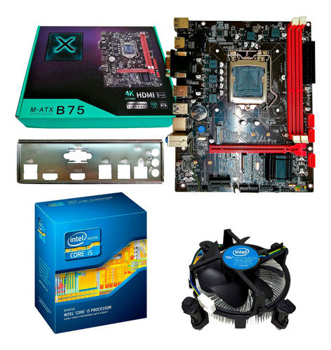 Kit Processador I5 3570 3.4ghz + Placa Mãe 1155 + Cooler