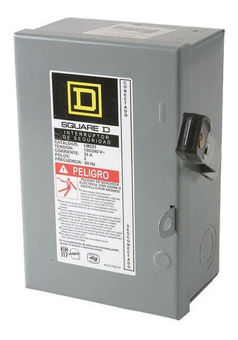 Imagen 3 de 5 de Interruptor De Seguridad 2 Polos 30 A - Lm221