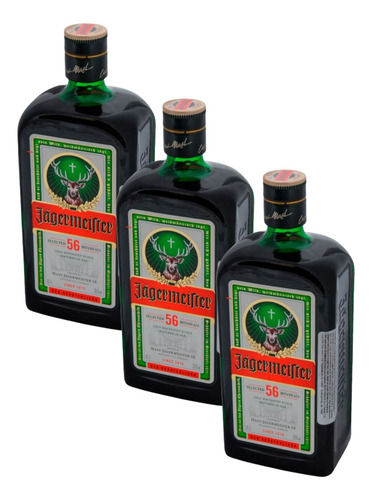Pack 3 Unidades Jagermeister 700ml Licor De Hierbas Original