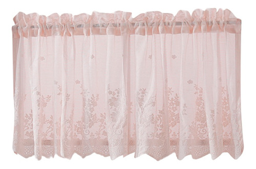 Cortina Para Ventana Bordada Voile Sheer Curer Valance Tiers