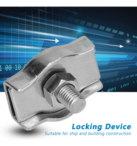 Dispositivo De Bloqueo Simplex, Clips De Cable De Acero Inox
