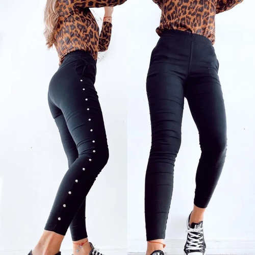 Pantalon De Mujer,chupin De Bengalina, C/tachas Nanu Clothes