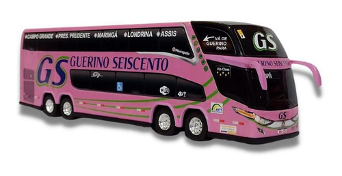 Brinquedo Ônibus Guerino Seiscento Gs 30cm Rosa