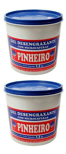 Pasta Gel Desengraxante Pinheiro 2,5 Kg Microesfera Kit C/2 