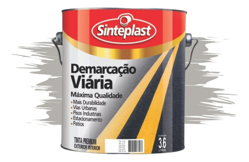 Tinta Premium De Demarcação Viária Secagem Rápida 3,6lt Cor Cinza