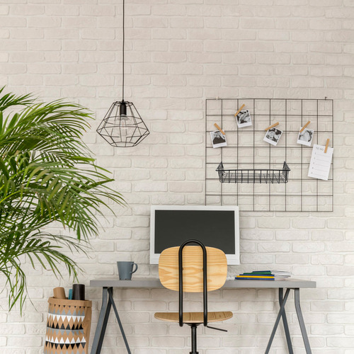 Prateleira De Parede De Metal Pegboard, 2 Peças, Grade