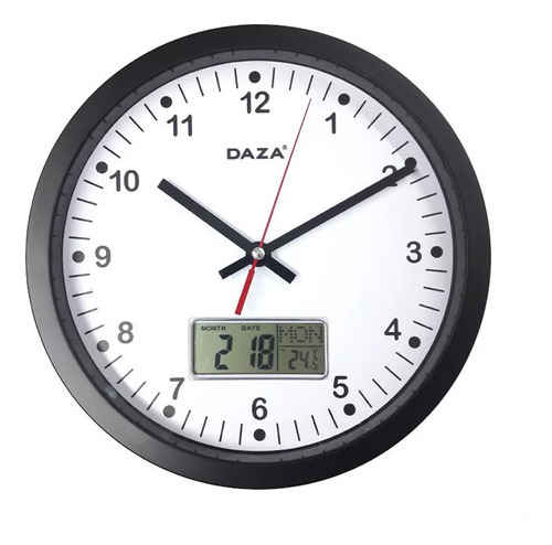Imagen 1 de 6 de Reloj De Pared Grande Temperatura Analogico Digital Numeros