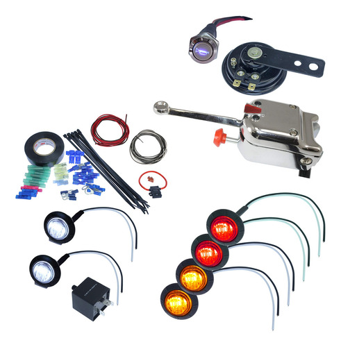 Kit De Señal De Giro Utv Atv Con Claxon (led Redondo,