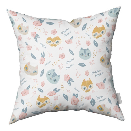 Imagen 3 de 5 de Combo Almohadones Sillon Almohadón Gatitos Nórdicos 40x40