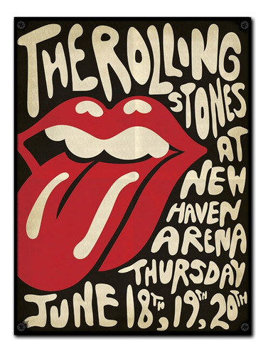 #1030 - Cuadro Decorativo The Rolling Stones Rock No Chapa 