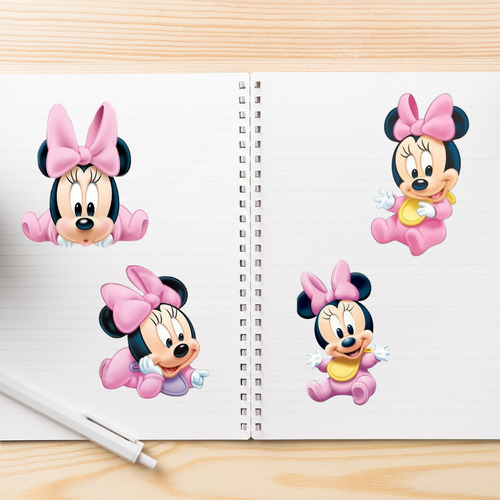 Stickers Minnie Bebe X 20 6cm Apta Para Termo Y Souvenir