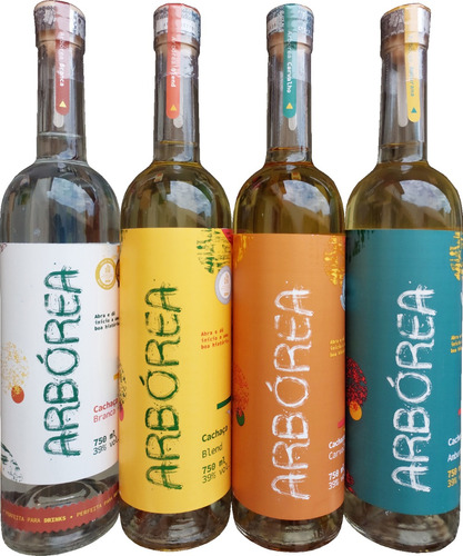 Cachaça Arbórea 750ml Kit C/ 4