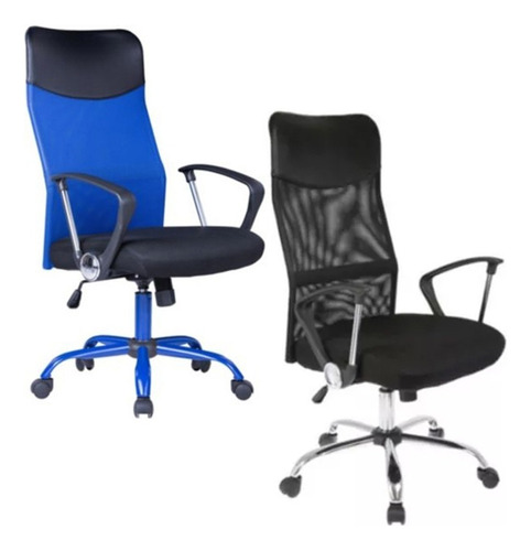 Sillon De Computacion Ejecutivo Respaldo Alto Premium Ultimo Modelo Color Azul