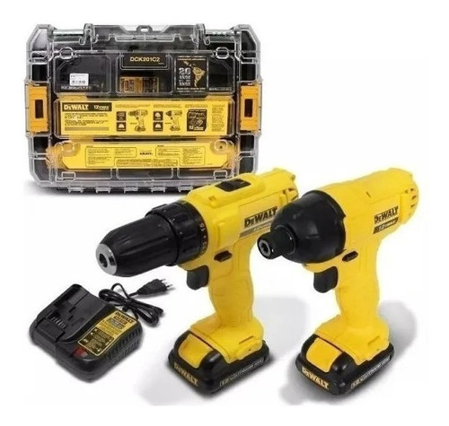 Kit Taladro Dcd700 + Atornillador De Impacto Dcf805 Dewalt -