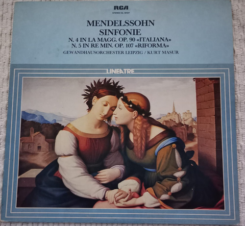 Vinilo Mendessohn Sinfonias 4 Y 5 Imp Italia Lineatre