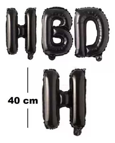 ▷ Set de 6 Globos 40 Cumpleaños Negro 30 cm - ⭐Miles de Fiestas⭐ - 24 H ✓