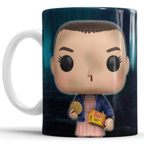 Taza De Cerámica Stranger Things Versión Funko Eleven Once C