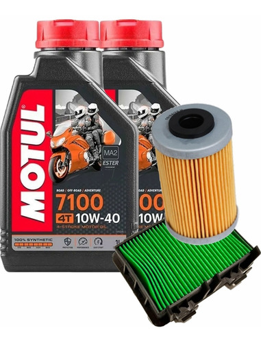 Kit Filtros Ktm Duke 250 390 20-en Adelante + 7100 10w40 X 2