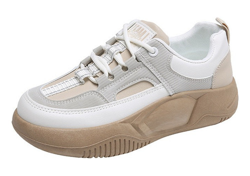 Zapatos Casuales De Suela Gruesa Para Mujer De Caña Baja Ew8