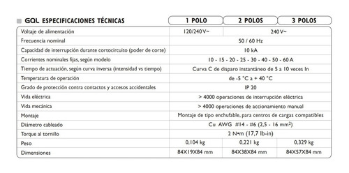 Imagen 5 de 6 de Breaker Breker Interruptor Termomagnetico 40a 3p Exceline