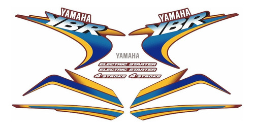 Kit Adesivos Compativel Yamaha Ybr 125 2000 Vermelha 00700