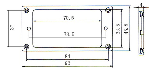 C-f 2pcs Plástico Plano Humbucker Marco De Montaje De