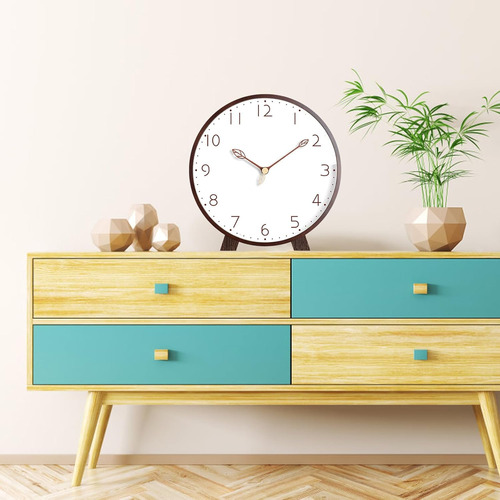 Reloj De Mesa De Decoración Moderna, Marco De Madera C...